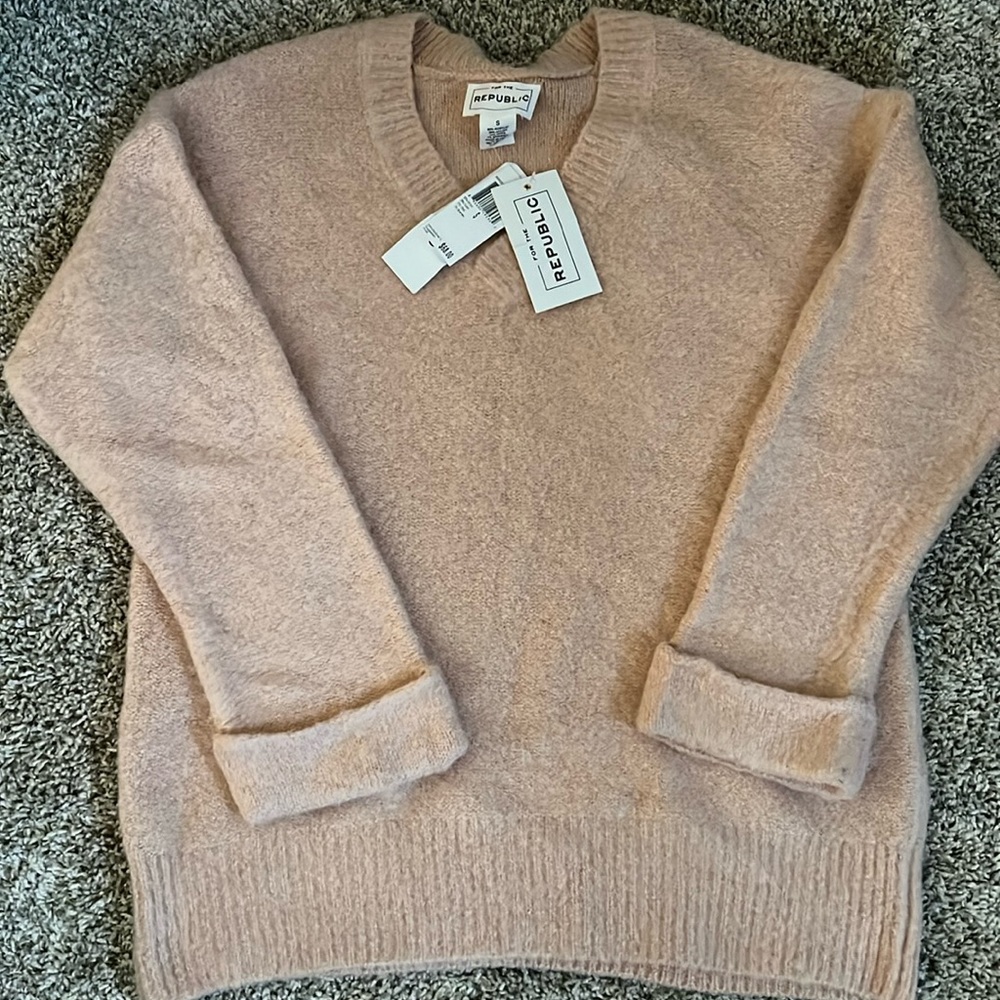 For the Republic Pink Oversized Sweater